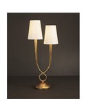 Lampe à poser Grande classique dorée Paola 2XE14 Mantra