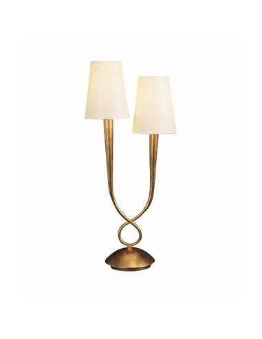 Lampe à poser Grande classique dorée Paola 2XE14 Mantra