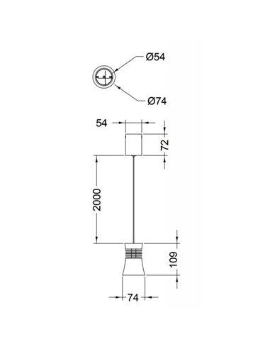 Lampe suspendue Pagoda 1xGU10 blanc ou noir