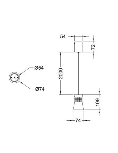 Lámpara LED colgante minimalista blanca Pagoda