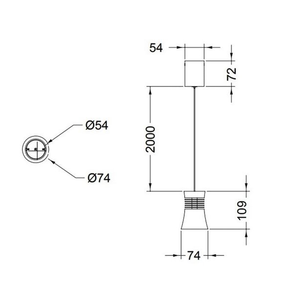 Lámpara LED colgante minimalista blanca Pagoda