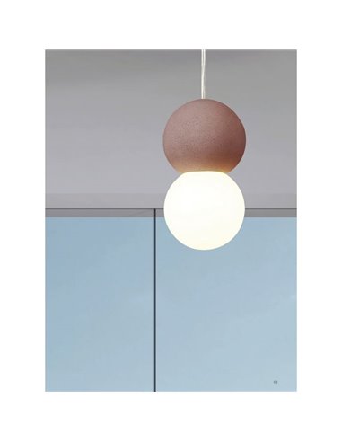 Candeeiro de teto Galaxia com suspenso redondo individual