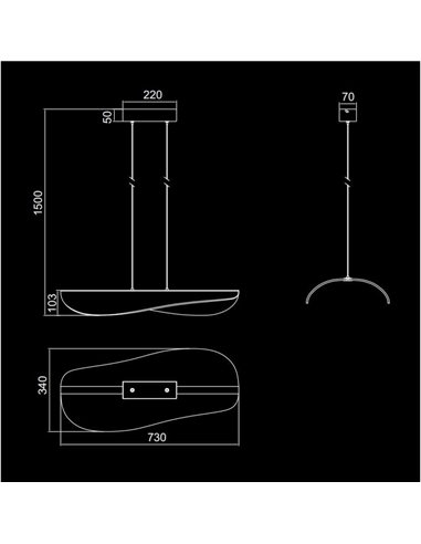 Lampe suspendue LED moderne Bianca