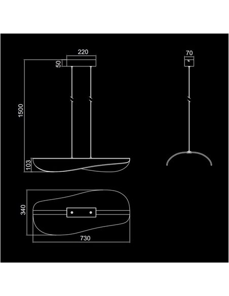 Lámpara colgante LED moderna Bianca