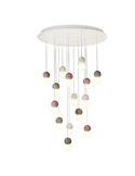Lampe de plafond grand Galaxia avec suspensions rondes 15XE27