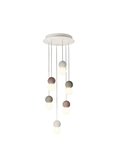 Lampe de plafond Galaxia avec 6 suspensions rondes