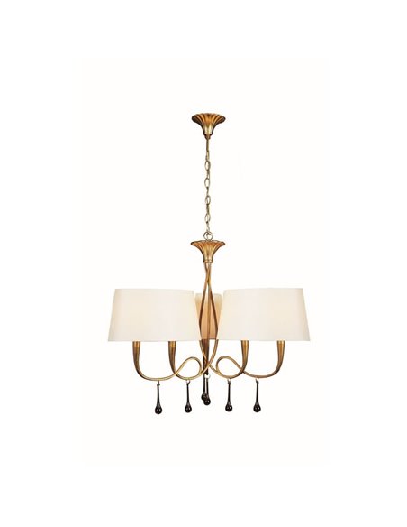 Lámpara de Techo Paola Dorada 3 Brazos Ø77Cm 6XE14 3540