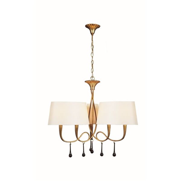 Lámpara de Techo Paola Dorada 3 Brazos Ø77Cm 6XE14 3540