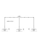 Lámpara de techo LED 4 Pantallas Orion 32W