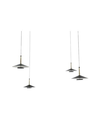 Candeeiro de teto LED 4 abajures Orion 32W