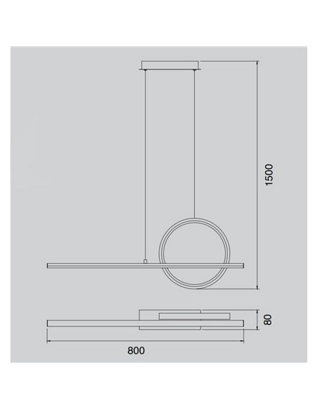 Lámpara colgante LED minimalista KiteSurf