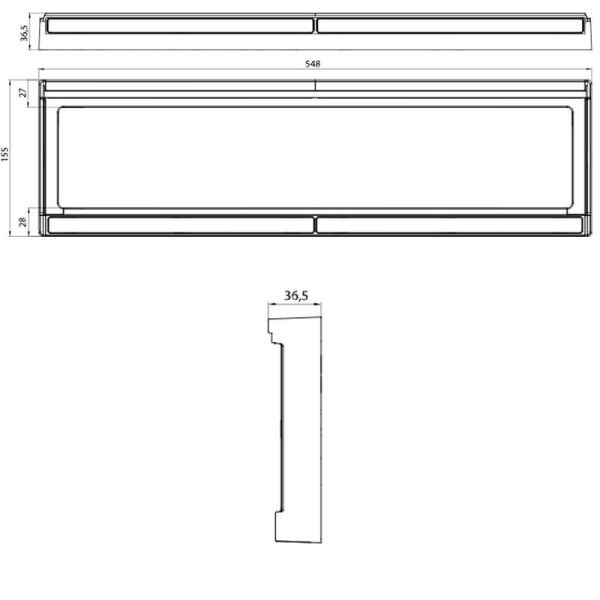 Medidas Soporte Universal con luz de advertencia ambar y Luz de Matricula Homologada W253 12V 24V - R10 L XA1