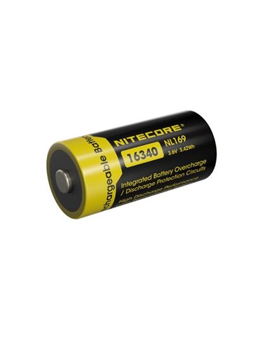 Bateria recarregável NL169 16340 Li-Ion 950mAh 3,6V