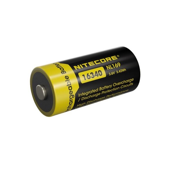 Bateria recarregável NL169 16340 Li-Ion 950mAh 3,6V