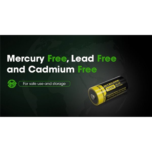 Batería recargable NL169 16340 Li-Ion 950mAh 3.6V