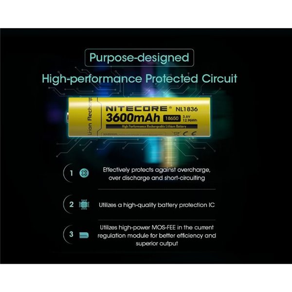 Batterie rechargeable Li-Ion NL1836 3600mAh 3,6V