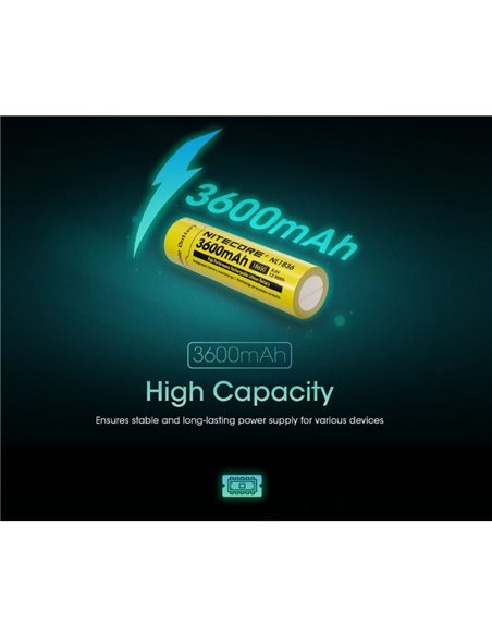 Bateria recarregável de íons de lítio NL1836 3600mAh 3,6V