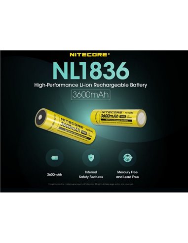 Batería NL1836 recargable Li-Ion 3600mAh 3.6V