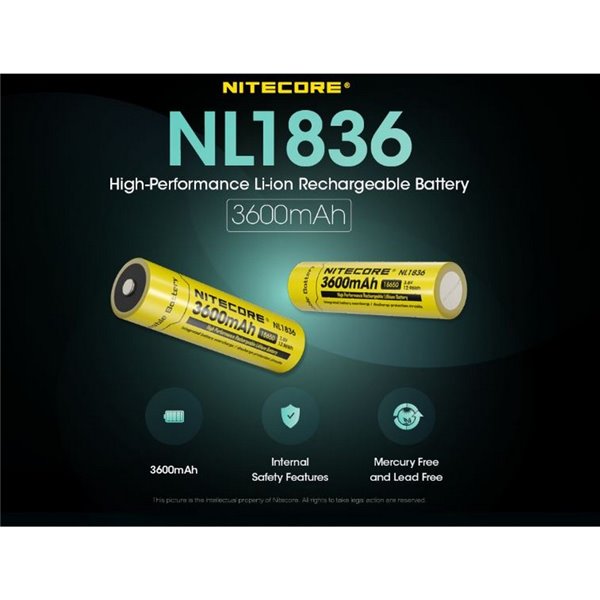 Bateria recarregável de íons de lítio NL1836 3600mAh 3,6V