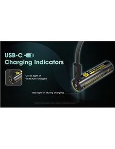 Batería NL1836R recargable Li-Ion 3600mAh 3.6V con USB-C 2