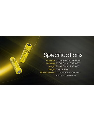 Bateria recarregável NL2153 5300mAh 3,6V