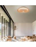 Ventilador de techo LED madera Himalaya ambiente| LeonLeds