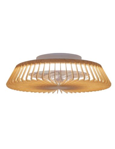 Ventilador de techo LED madera Himalaya lateral| LeonLeds