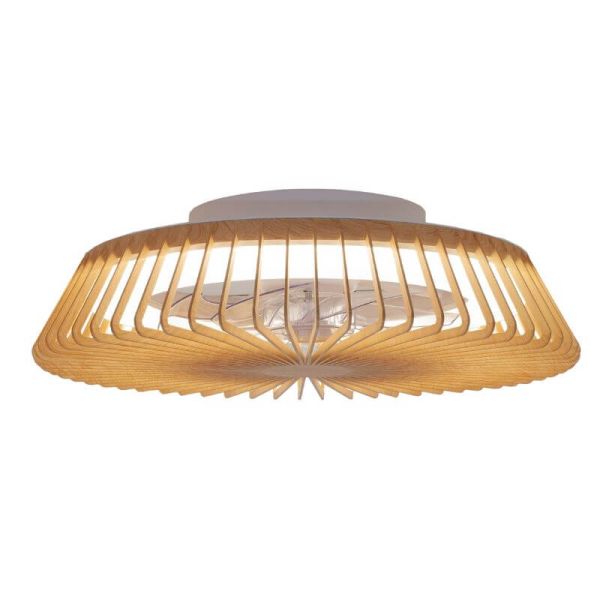 Ventilador de techo LED madera Himalaya lateral| LeonLeds