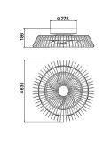 Ventilador de techo LED madera Himalaya Medidas| LeonLeds