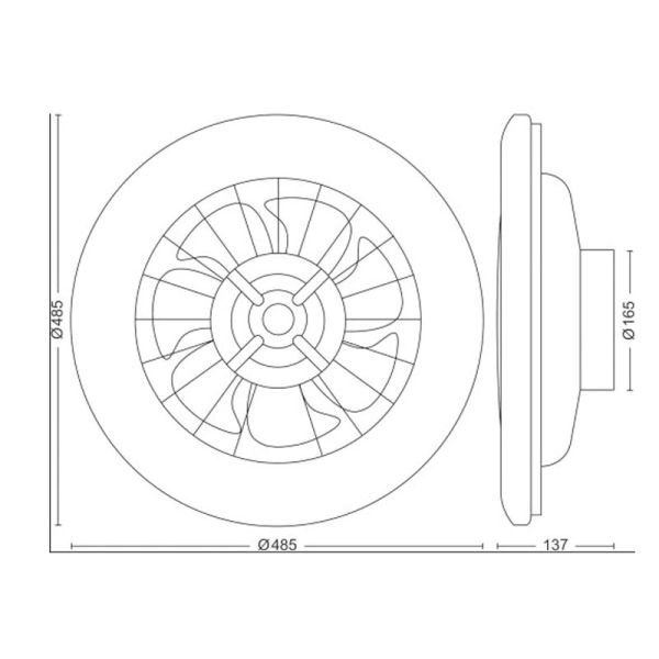 Plafón Ventilador LED de techo Amigo,...
