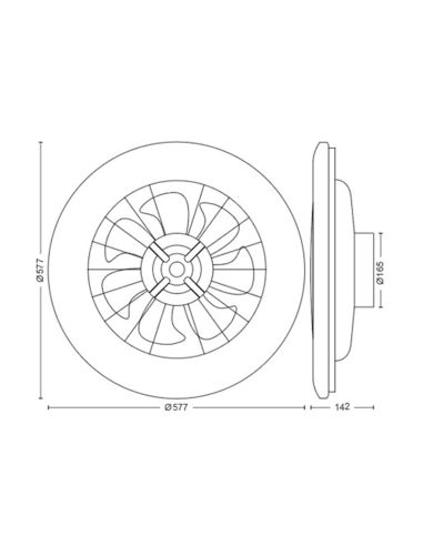 Deckenventilator LED Plafond AMIGO...