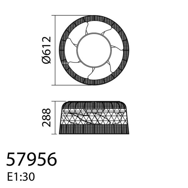 Ventilateur de plafond LED Ibiza en rotin blanc, Ø61cm, 24W, CCT avec télécommande