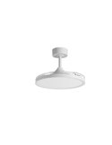 Ventilateur de plafond LED CORFU 30W à pales repliables, blanc, Ø107cm, 33W, CCT, avec télécommande