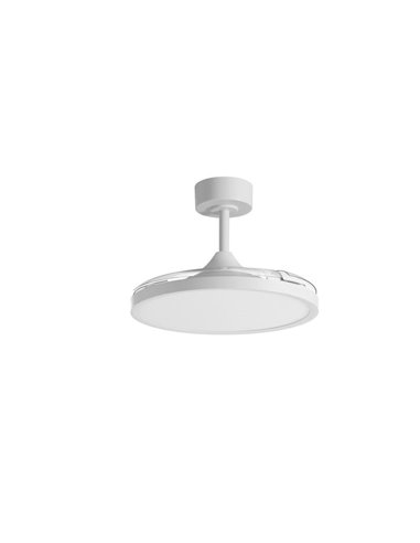 Ventilador de techo LED 30W con aspas abatibles CORFU blanco, Ø107cm 33W, CCT con mando