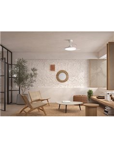 Ventoinha de teto LED CORFU 30W com pás dobráveis, branco, Ø107cm, 33W, CCT, com controle remoto 2