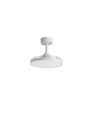 Ventilador de techo con luz LED Ø91cm 30W CORFU XS, con aspas abatibles blanco, 30W, CCT con mando a distancia