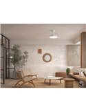 Ventilador de techo con luz LED Ø91cm 30W CORFU XS, con aspas abatibles blanco, 30W, CCT con mando a distancia