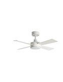 Ventilador de techo con luz LED Ø107cm 24W TASOS blanco, motor DC, aspas reversibles, CCT con mando a distancia