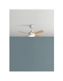 Ventilador de techo con luz LED Ø107cm 24W TASOS blanco, motor DC, aspas reversibles, CCT con mando a distancia