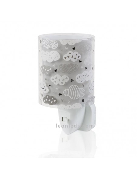 Quitamiedos LED de diseño infantil de la serie Clouds de Dalber de color Gris | LeonLeds Iluminación