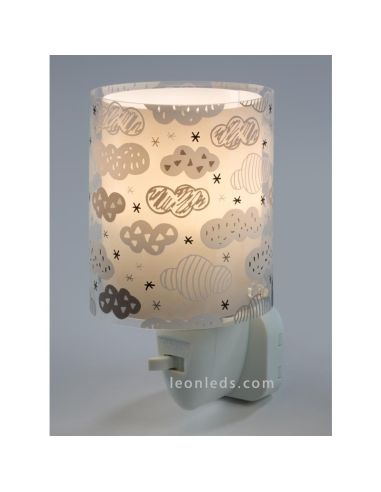 Quitamiedos LED de diseño infantil de la serie Clouds de Dalber de color Gris | LeonLeds Iluminación