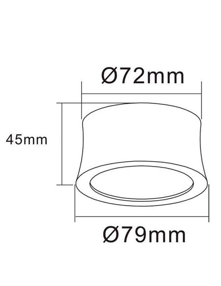 Refletor LED GOWER Arena, branco/preto com cor clara à escolha 3000K 520 Lm/ 4000K 560 Lm