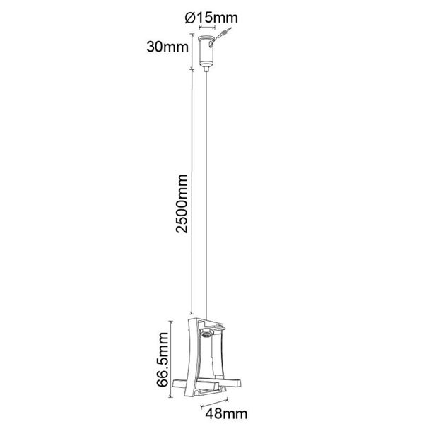 Conexão intermediária com cabo de fixação HANOK Preto