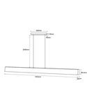 Lámpara Lineal LED minimalista HANOK 38W 3000K 110º Arena 3000K 2850 Lm 