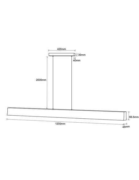 Lámpara Lineal LED minimalista HANOK 38W 3000K 110º Arena 3000K 2850 Lm 