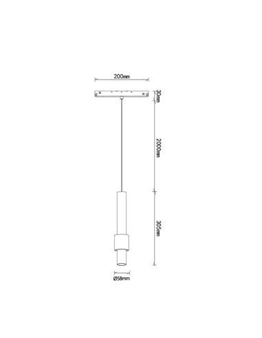 Spot LED suspenso de trilho magnético MAGNETO 7W 4000K (585 Lm) preto e preto/dourado