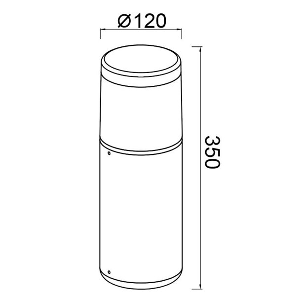 Applique d'Extérieur CHICAGO Gris Foncé ou Blanc Ronde 35cm de haut IP65 E27 (Non Incl.)