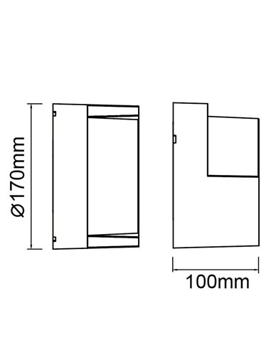 Aplique LED Exterior IP65 CREEK 15W - CCT 2700K-3300K-4000K negro/blanco/corten