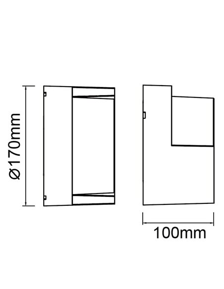 Aplique LED Exterior IP65 CREEK 15W - CCT 2700K-3300K-4000K negro/blanco/corten