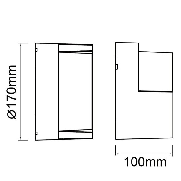 Aplique LED Exterior IP65 CREEK 15W - CCT 2700K-3300K-4000K negro/blanco/corten